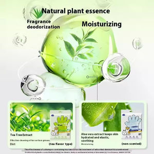 Toallitas Desechables Hipoalergénicas a Base de Plantas para Cachorros y Gatitos, Guantes de Baño para Mascotas, Toallitas para Patas y Trasero - Product Image 4