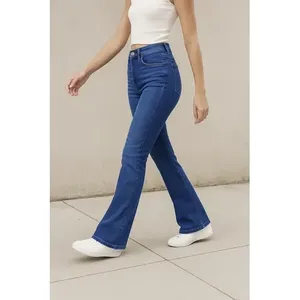 Jeans a Zampa d'Elefante da Donna Adrenaline, Pantaloni in Denim a Vita Alta, Traspiranti, Stile Semplice e alla Moda - Product Image 5