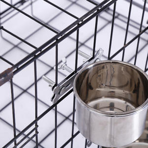 IKITCHEN - Juego de Comedero y Bebedero para Mascotas de Acero Inoxidable, Comedero Colgante para Jaula de <span class=keywords><strong>Perros</strong></span>, Bebedero para <span class=keywords><strong>Perros</strong></span> y Gatos - Product Image 5