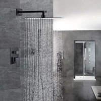 Ensemble de douche mural en chrome à haute pression avec douchette à main pour salle de bain