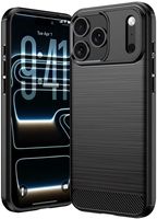 Étui de téléphone à double couche avec motif en fibre de carbone brossée, coque arrière souple en TPU résistante aux chocs pour Samsung S23/S23 PLUS