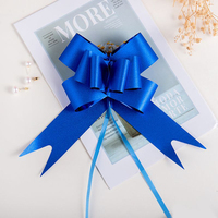 Argent métallique tirer arc fabricants de ruban en plastique emballage cadeau anniversaire décoration tirer arcs