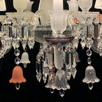 Lustre en cristal K9 magnifique à 12 lumières, style européen, en tissu, pour centres de table de mariage et salles de banquet