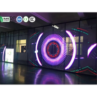 Écran LED transparent d'usine, flexible, intérieur/extérieur, écran LED transparent en verre