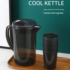 <span class=keywords><strong>Pichet</strong></span> à eau en plastique transparent de 2 L avec gobelet, <span class=keywords><strong>pichet</strong></span> à jus/limonade d'été, <span class=keywords><strong>pichet</strong></span> à thé pour la maison - Product Image 2