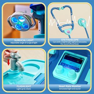 Juguete Médico de Plástico PP Azul de 42 Piezas, Estación Médica de Juego para Niños de 2 a 13 Años - Product Image 3