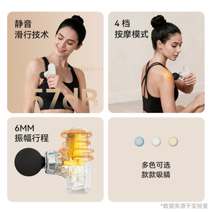 Mini Fascia Gun Neck Massager 6Mm Stroke 4 Modes Quiet Operation Portable Muscle Relaxation For Women Fitness - Product Image 1