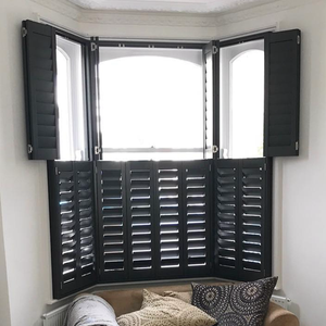 Persiane Orizzontali in Legno Personalizzate per Interni, Persiane a Lamelle <span class=keywords><strong>Mobili</strong></span> in Legno, Persiane in PVC Stile Plantation - Product Image 1