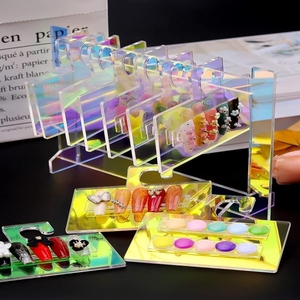 Acrylic Nail Art Display <span class=keywords><strong>Stand</strong></span>, kalolary Mẹo móng tay giả hiển thị bảng đánh bóng, 50 cái móng tay đứng với 3m Băng keo hai mặt - Product Image 1