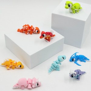 Set Hewan Dinosaurus Cetak 3D, Mainan Hewan Mini Cetak 3D, Figurine Lucu, Fleksibel, dan Dapat Digerakkan, Mainan Fidget untuk Pesta - Product Image 1