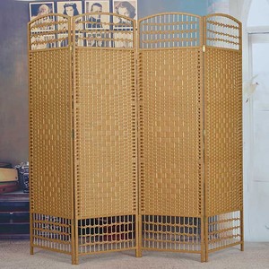 Phòng Divider 6ft tường Divider gỗ Màn hình 4 tấm gỗ lưới xử lý khung dệt thiết kế trong nhà gấp Phân vùng di động - Product Image 3