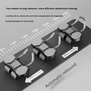 <b>Ab</b> Roller Wheels 4 Wheel System Eliminates Side Roll Helps Scientific Core Engagement and Supports up to About 661 Lbs - Product Image 6