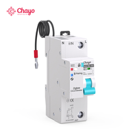 Disjoncteur intelligent 1P Tuya Zigbee 145-230V sur rail DIN, mini disjoncteur 63A, produits Smart Life, protection contre les surintensités Chayo