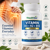 Capsules Quotidiennes de Vitamines D3, K2 et B12 – Formule Stable, Particules Uniformes, Capsules Nutritives Orales Douces pour Hommes et Femmes