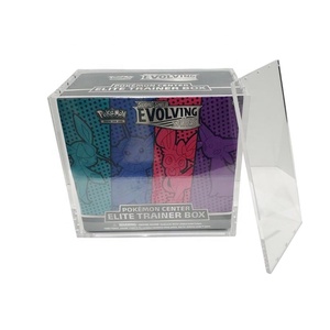 Mingshi tùy chỉnh pokemined etb Acrylic hiển thị hộp với nắp từ acrylic chơi thẻ - Product Image 1