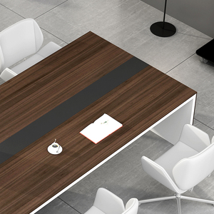 Mesa de madera para sala de reuniones, mueble moderno para 8 personas, oficina y Conferencia - Product Image 6