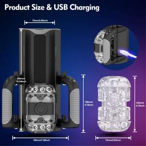 TPE poche chatte télescopique caresser <span class=keywords><strong>Machine</strong></span> hommes jouets sexuels 12cm Distance de poussée mains libres automatique mâle Masterburtor dispositifs - Product Image 6