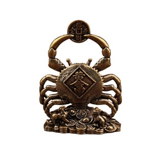 Cangrejo de la Fortuna de Ocho Patas de Latón, Decoración de Escritorio Feng Shui para el Año Nuevo Chino, Símbolo de Prosperidad - Product Image 5