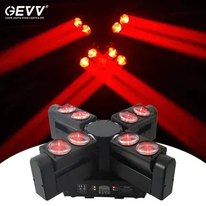 GEVV Stage Lights LED 8 Eyes Moving Head Lights 8pcs RGBW 4in1 Moving Head Shaking Head Light for DJ Disco Party