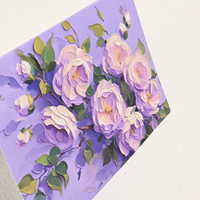 Cartes de vœux vierges personnalisées de luxe avec logo imprimé en 3D, fleurs, écologiques, pliables, cartes de remerciement manuscrites avec enveloppes