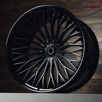 Jantes de voiture forgées pour passagers, jantes profondes concaves, finition noire mate, jantes sport en alliage d'aluminium, jantes à rayons, jantes de luxe