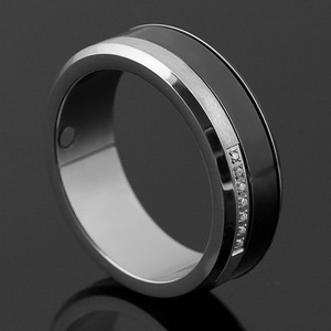 แหวนสแตนเลสสตีลสไตล์มินิมอลฮิปฮอปขัดเงาแบบขายส่ง สำหรับผู้ชาย เหมาะเป็นของขวัญสำหรับงานปาร์ตี้ - Product Image 5