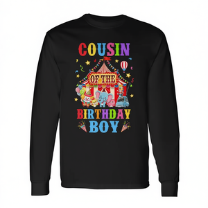 T-shirt à manches longues sur le thème du cirque et du carnaval, Cousin Of The Birthday Boy - Product Image 2