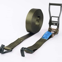 Sangle de fixation de cargaison en PE de 2 pouces sur mesure avec double crochet en J, capacité de 5 tonnes, certifiée CE et EN12195-2, marque ODM OEM