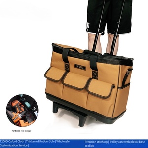 <span class=keywords><strong>Maleta</strong></span> con Ruedas y Base de Plástico Rígido, Resistente y Duradera, Bolsa de Almacenamiento Multifuncional, Organizador Portátil para <span class=keywords><strong>Herramientas</strong></span> de Renovación - Product Image 5
