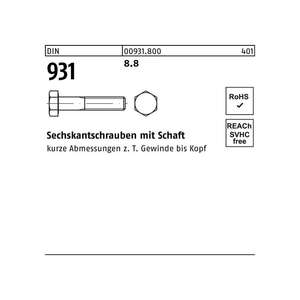 Tornillo hexagonal DIN 931/ISO 4014x80mm - Product Image 1