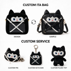 กระเป๋า Ita Bag แบบ ODM OEM สั่งทำได้ กระเป๋าสะพายข้างใส่ของได้เยอะ มีหน้าต่างใส สำหรับสะสมเข็มกลัดอนิเมะ ป้ายติดเสื้อ คอสเพลย์ กระเป๋าถือสะพายไหล่ - Product Image 2