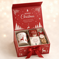 Boîte rigide à couvercle magnétique avec diviseur interne renforcé et robuste, idéale pour les cadeaux de Noël, tasses, vente en gros, directement du fabricant