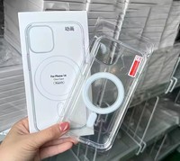 Coque de téléphone de charge sans fil magnétique transparente pour iPhone 17 16 15 Pro Max 13 12 14 11 Plus TPU PC couverture transparente