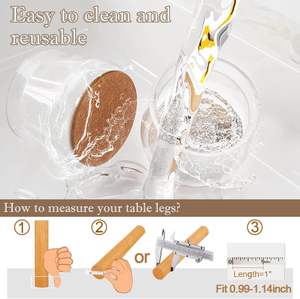 Protecteurs de pieds de chaise en feutre de silicone pour les pieds de meubles pour éviter les rayures sur le sol et réduire le <span class=keywords><strong>bruit</strong></span> - Product Image 5