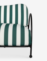 Canapé de jardin moderne trois places avec coussin à séchage rapide, structure en fer imperméable