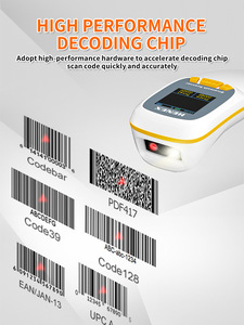 Henex เครื่องสแกนบาร์โค้ดพกพา HC-300RS, เครื่องอ่านรหัส <span class=keywords><strong>QR</strong></span> ขนาดเล็ก2D 1D บลูทูธ - Product Image 3
