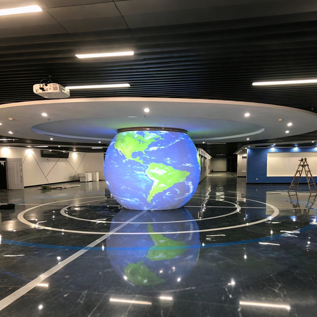 Custom 360° Immersive Spherical Projection Screen 3D Interactive Sphere Projection System for Museum Exhibition Science