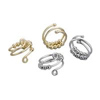 NYY Bague rotative plaquée or 18 carats avec perle coulissante, bijou anti-stress pour femme, vente chaude