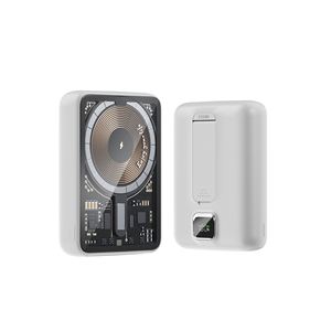 Chargeur sans fil magnétique transparent à charge rapide avec support, batterie externe portable 10000 mAh, promotion, personnalisation - Product Image 1