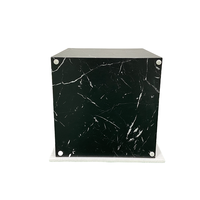 Autocollant 3D Minimaliste Effet Marbre pour Table Basse, Style Contemporain, Matériau MDF, Meuble de Salon pour Usage Domestique