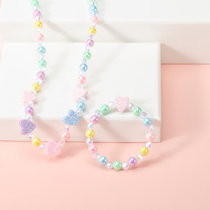<span class=keywords><strong>Collana</strong></span> Principessa Carina per Bambini, Set <span class=keywords><strong>Collana</strong></span> e Braccialetto con Perline Colorate - Product Image 2