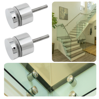 Accessoires de garde-corps d'escalier en verre de style moderne, SS304, goupilles en verre trempé pour escalier, support de fixation