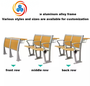 Meubles multifonctionnels modernes pour lycée, bureau et chaise pliables pour étudiants, chaise d'auditorium en bois avec accoudoirs, chambre à coucher - Product Image 6