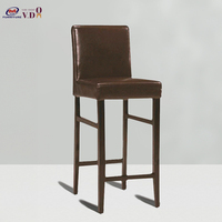 Tabouret de bar réglable en cuir avec repose-pieds Offre Spéciale dos court pivotant métal moderne mexique cuisine Style emballage meubles couleur