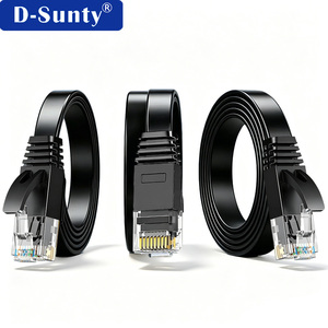 Câble Ethernet pour intérieur/extérieur, étanche, UTP Cat6, gaine noire, pour bureau intelligent, transport intelligent, jeux - Product Image 1