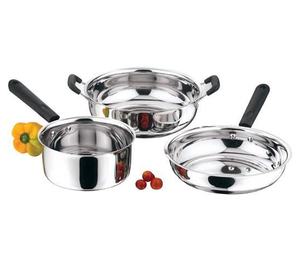 Stainless Steel Sheffield PB 3 Pcs Cookware Set With Heavy Gauge Construction Tight Fitting Lids And Durable Design Perfect - Product Image 6