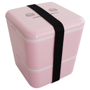 Japanese Style Double Layer Bento <b>Box</b> Square <b>Plastic</b> Microwaveable Lunch <b>Box</b> For Children Student Use - Product Image 4