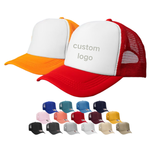 Promotional Foam Mesh Trucker Hats 5 Panel Plain Custom Embroidery Casquette Gorras Caps Hats for Men