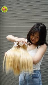 ผมเวอร์จินแท้จากเวียดนาม สีบลอนด์ แบบลอนบอดี้เวฟ ขนาด 18 20 22 นิ้ว พร้อม HD Lace Frontal ขายส่งจำนวนมาก - Product Image 2