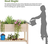 Jardinière en bois surélevée avec pieds - Bac à légumes et fleurs en bois sur mesure - Fournitures de jardinage directement de l'usine